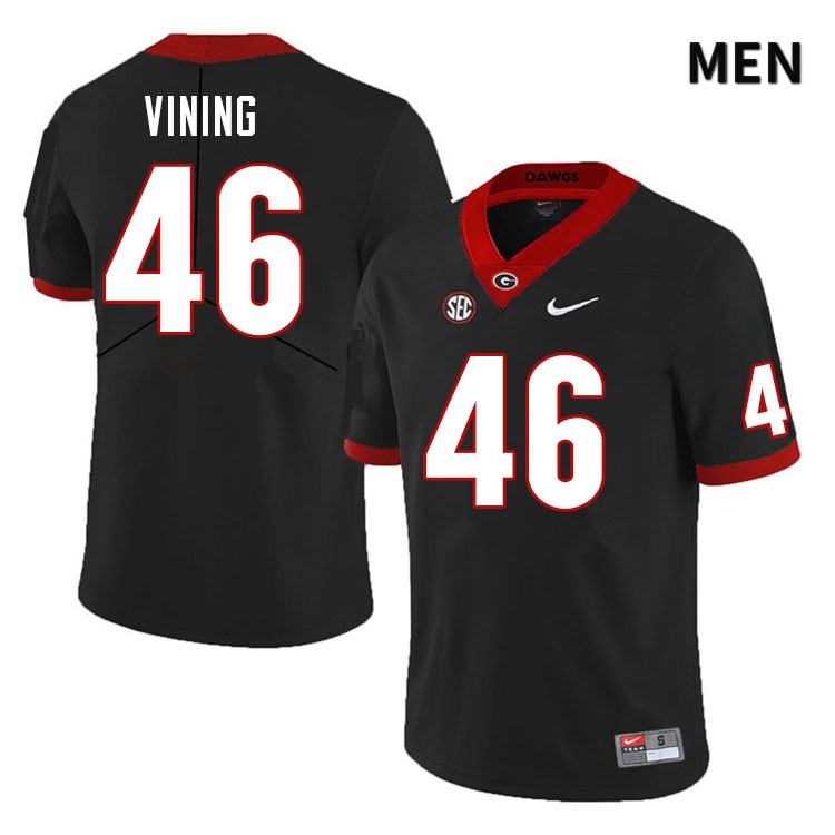 Georgia Bulldogs Men's George Vining #46 Black Stitched College UGA Football Jersey 23WI010QP